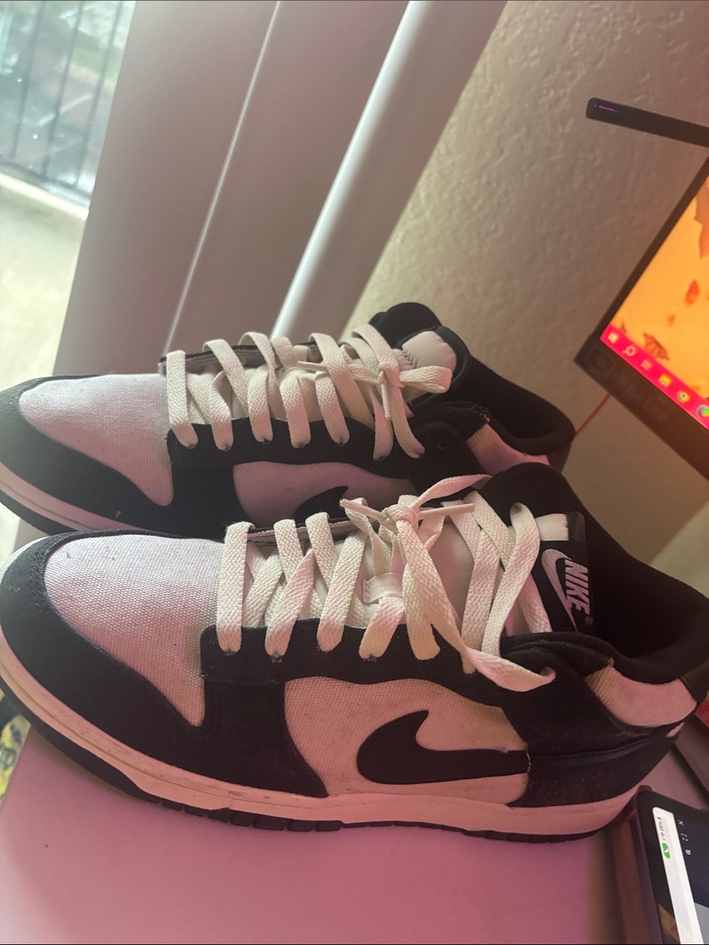 Nike Black and White Low-Top Skate Sneakers